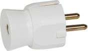 Щепсел бял 2Р+Т 16А 250V немски стандарт Legrand 50315 - Бял