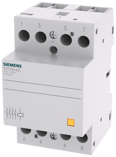 Модулен контактор Siemens 5TT5840-0 - 4P, 40A, 26kW, 230VAC, 4NO, 3 мод.