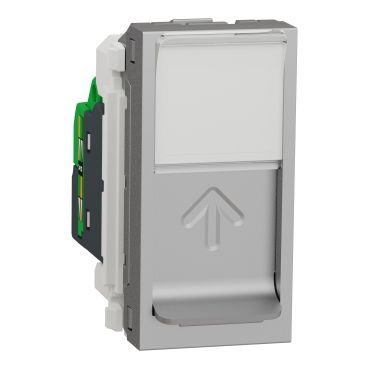 Розетка 1 модул RJ45 UTP cat.5e Schneider Unica NU341030 - Алуминий