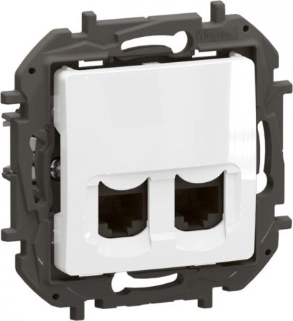 Розетка 2xRJ45 UTP cat.6 Legrand Niloe New NP4334WH - Бял