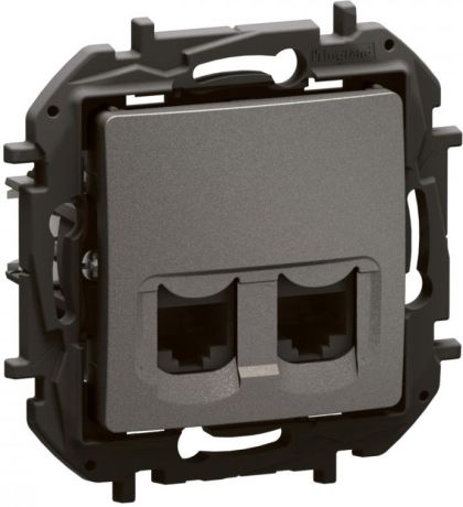 Розетка 2xRJ45 UTP cat.6 Legrand Niloe New NP4334MG - Сив