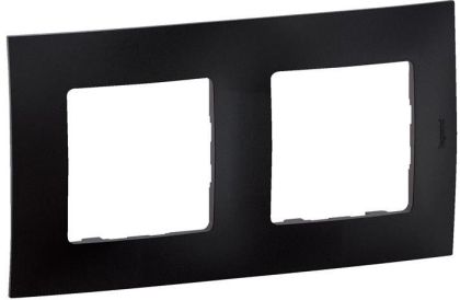 Двойна рамка Legrand Niloe New NP112BK - Черен