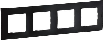 Четворна рамка Legrand Niloe New NP114BK - Черен
