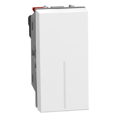 Кръстат ключ 1 модул конвенционален Bticino Light Now YW4004  - Бял мат