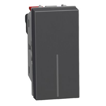 Девиаторен ключ 1 модул конвенционален Bticino Light Now YD4003A - Графит мат