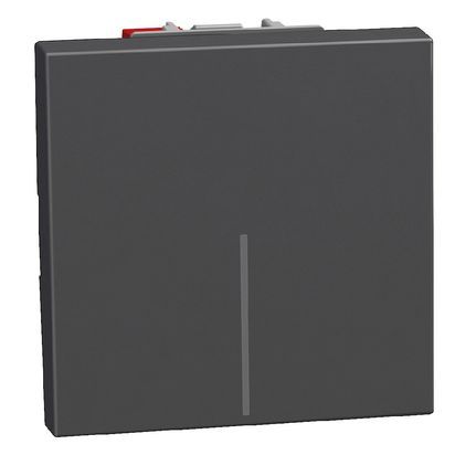 Еднополюсен ключ 2 модула конвенционален Bticino Light Now YD4001M2A  - Графит мат