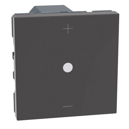 Бутонен димер LED 2 модула Bticino Light Now YD4418M2 - Графит мат