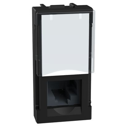 Розетка 1 модул RJ45 UTP cat.5e Bticino Light Now YD4279C5E - Графит мат