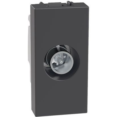 Розетка 1 модул TV коаксиал Bticino Classia YD4202D - Графит мат