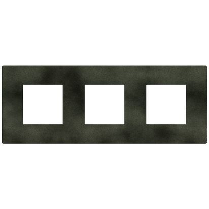 Тройна рамка Bticino Light Now YA4802M3DG - Зелен мелаж