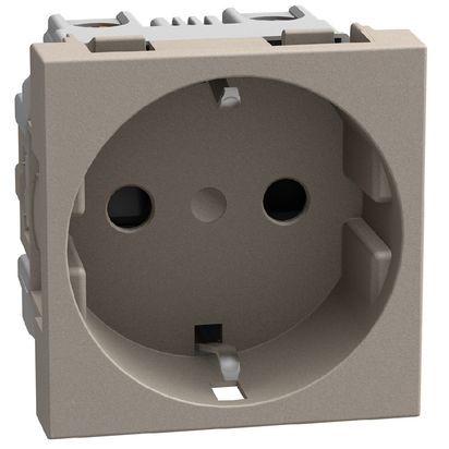 Контакт Шуко 16A с детска защита Bticino Light Now YG4141 - Камък мат