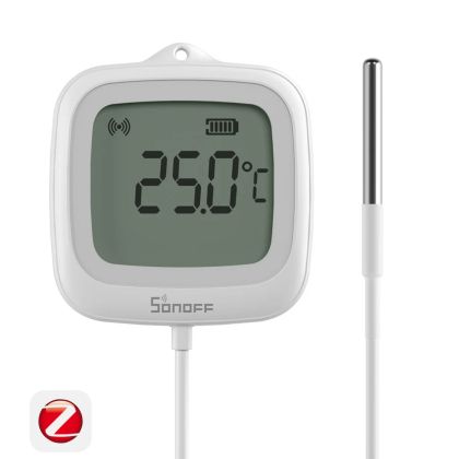 Безжичен Zigbee термометър със сонда с LCD екран IP65 SONOFF SNZB-02LD 
