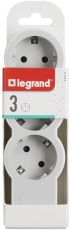 Разклонител 3xШуко без кабел Legrand 694573 - Бяло/светлосиво