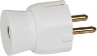 Щепсел бял 2Р+Т 16А 250V немски стандарт Legrand 50315 - Бял