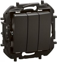 Троен ключ Legrand Niloe New NP2130BK - Черен