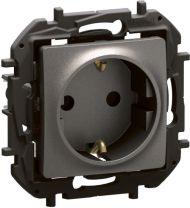 Контакт Шуко 16A с детска защита Legrand Niloe New NP3122MG - Сив