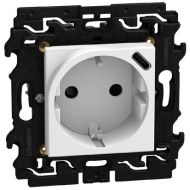 Контакт Шуко с детска защита и USB-C Bticino Light Now YW4141USB - Бял мат