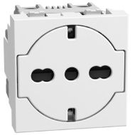 Контакт Шуко/Италиански стандарт 16A с детска защита Bticino Light Now YW4140A16F - Бял мат