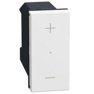 Бутонен димер LED 1 модул Bticino Light Now YW4418 - Бял мат