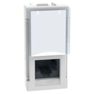 Розетка 1 модул RJ45 UTP cat.5e Bticino Light Now YW4279C5E - Бял мат