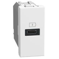 Розетка 1 модул USB тип C 20W Bticino Light Now YW4192C - Бял мат