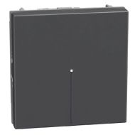 Еднополюсен ключ 2 модула аксиален Bticino Light Now YD4051M2A  - Графит мат