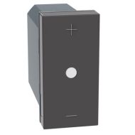 Бутонен димер LED 1 модул Bticino Light Now YD4418 - Графит мат