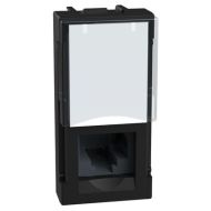 Розетка 1 модул RJ45 UTP cat.5e Bticino Light Now YD4279C5E - Графит мат