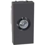 Розетка 1 модул TV коаксиал Bticino Classia YD4202D - Графит мат